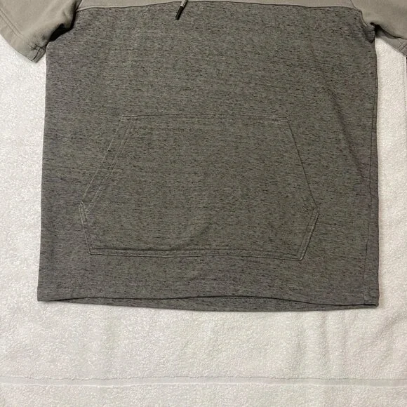 Under Armour Mens Short Sleeve Hoodie Size M Gray & Olive Cotton-Poly Blend - Picture 6 of 12